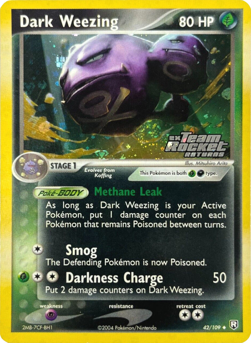 Dark Weezing (42/109) (Stamped) [EX: Team Rocket Returns] | Mindsight Gaming