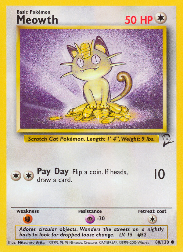 Meowth (80/130) [Base Set 2] | Mindsight Gaming