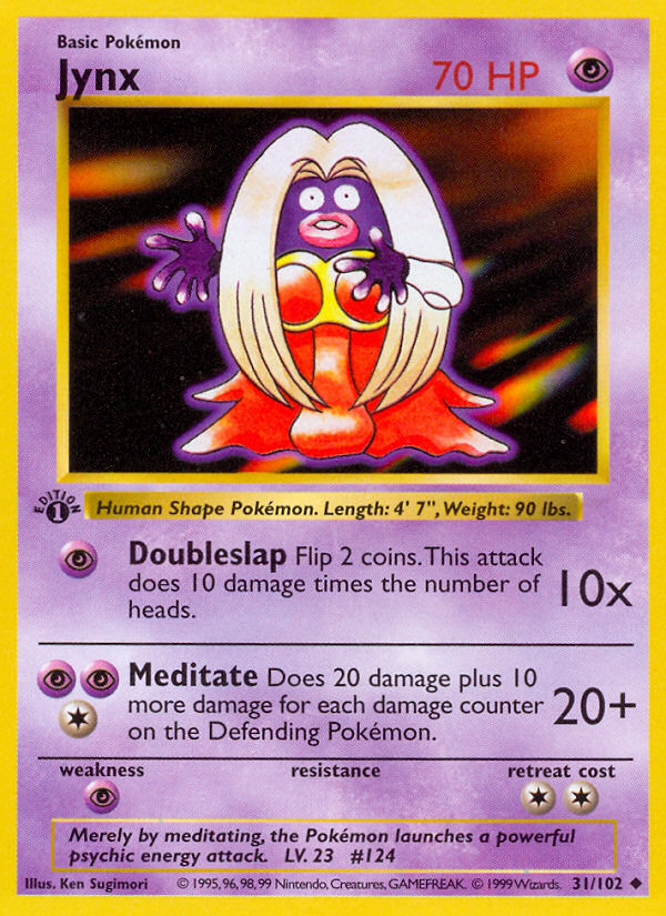 Jynx (31/102) (Shadowless) [Base Set 1st Edition] | Mindsight Gaming