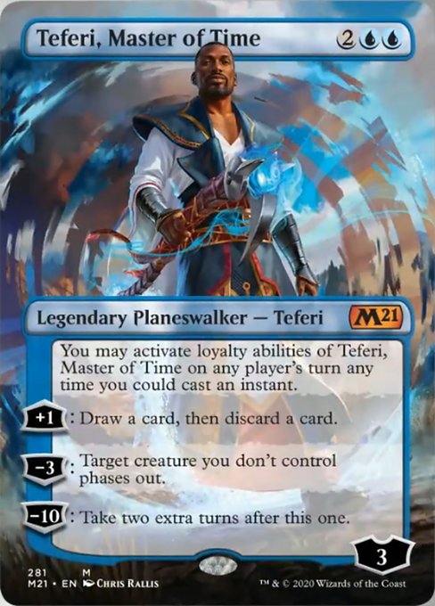 Teferi, Master of Time (Borderless) [Core Set 2021] | Mindsight Gaming