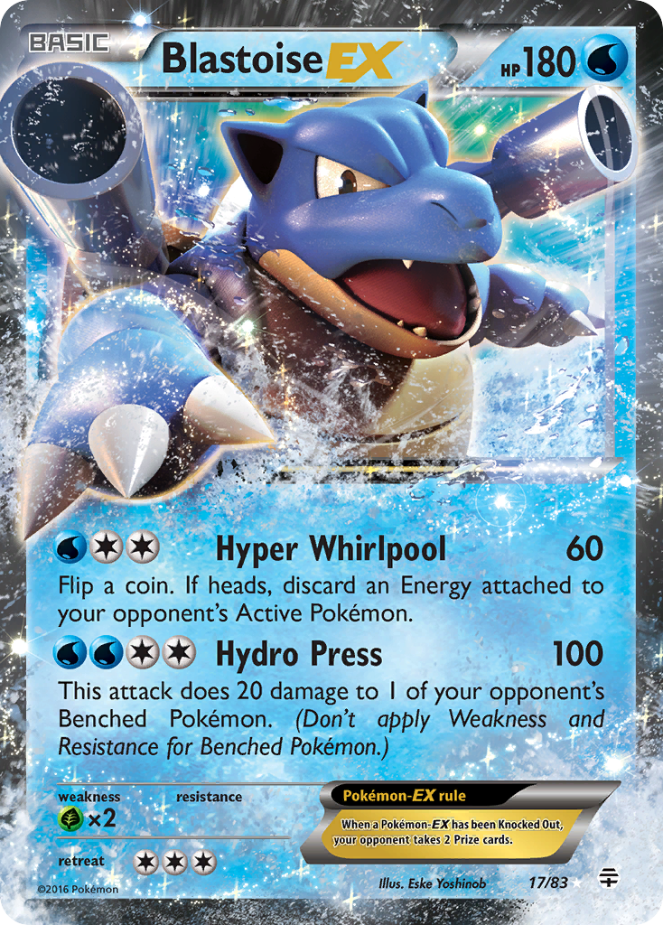 Blastoise EX (17/83) [XY: Generations] | Mindsight Gaming