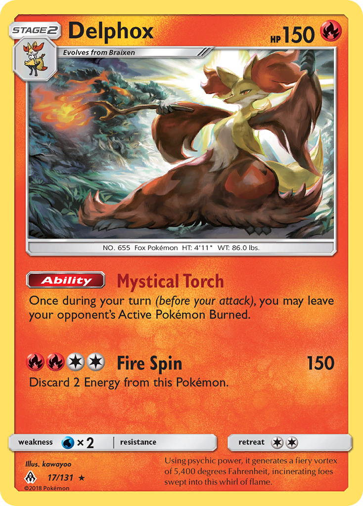 Delphox (17/131) [Sun & Moon: Forbidden Light] | Mindsight Gaming