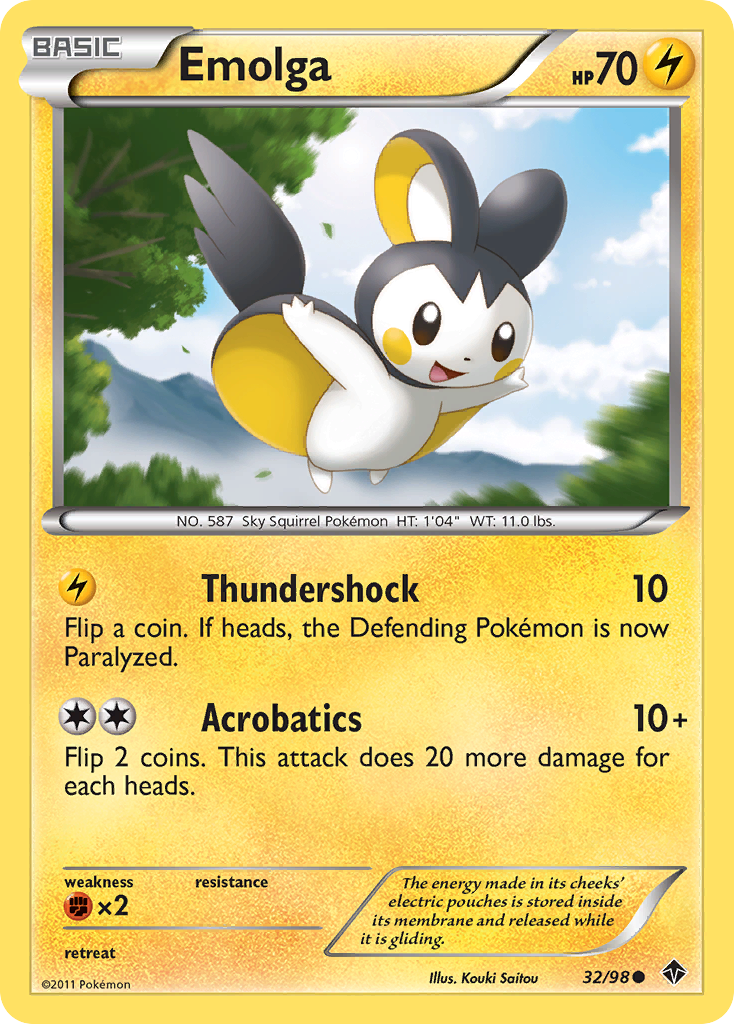 Emolga (32/98) [Black & White: Emerging Powers] | Mindsight Gaming