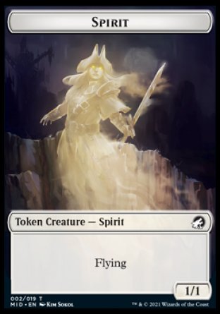 Spirit // Devil Double-sided Token [Innistrad: Midnight Hunt Tokens] | Mindsight Gaming