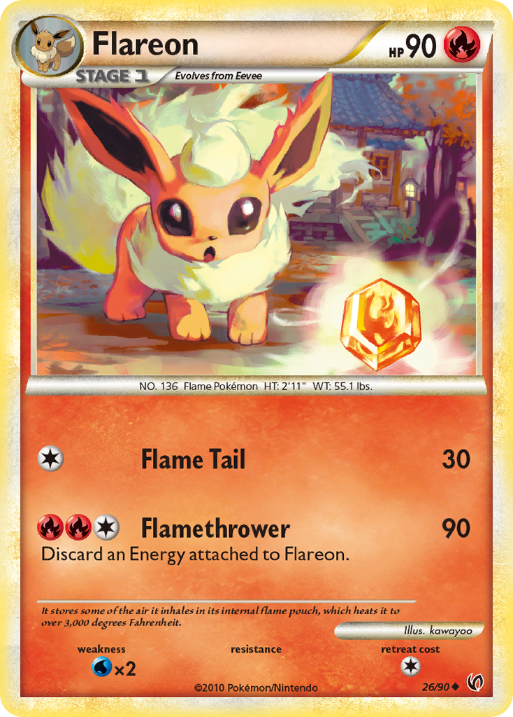 Flareon (26/90) [HeartGold & SoulSilver: Undaunted] | Mindsight Gaming