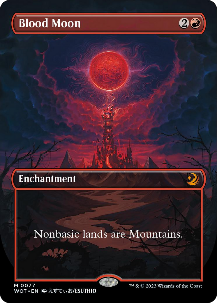 Blood Moon (Anime Borderless) [Wilds of Eldraine: Enchanting Tales] | Mindsight Gaming