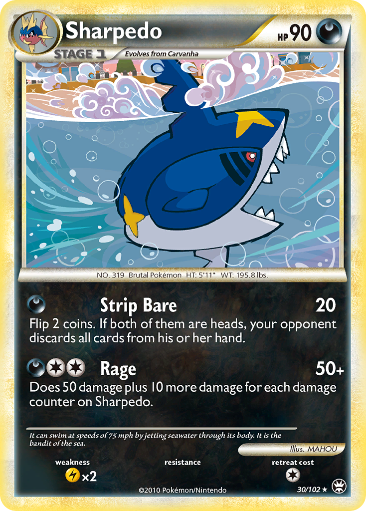 Sharpedo (30/102) [HeartGold & SoulSilver: Triumphant] | Mindsight Gaming