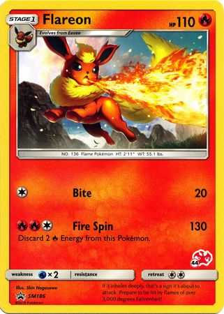 Flareon (SM186) (Charizard Stamp #44) [Battle Academy 2020] | Mindsight Gaming