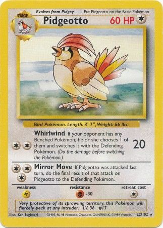 Pidgeotto (22/102) [Base Set Unlimited] | Mindsight Gaming