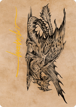 Ancient Brass Dragon Art Card (49) (Gold-Stamped Signature) [Commander Legends: Battle for Baldur's Gate Art Series] | Mindsight Gaming