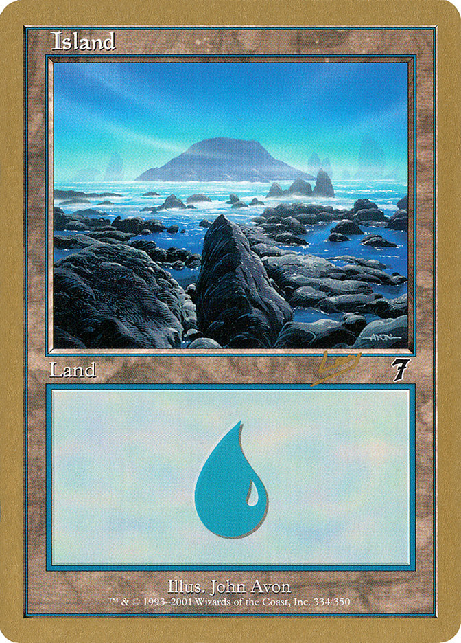 Island (rl334) (Raphael Levy) [World Championship Decks 2002] | Mindsight Gaming