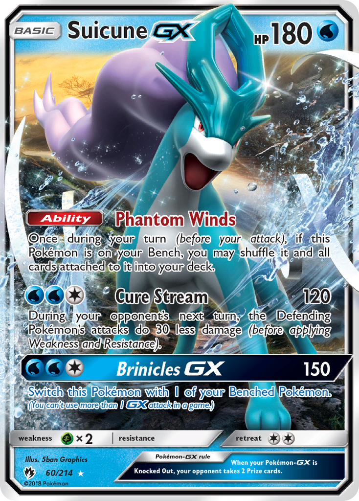 Suicune GX (60/214) [Sun & Moon: Lost Thunder] | Mindsight Gaming