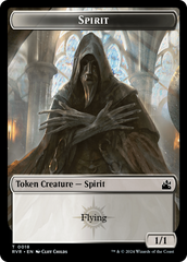 Spirit (0018) // Soldier Double-Sided Token [Ravnica Remastered Tokens] | Mindsight Gaming