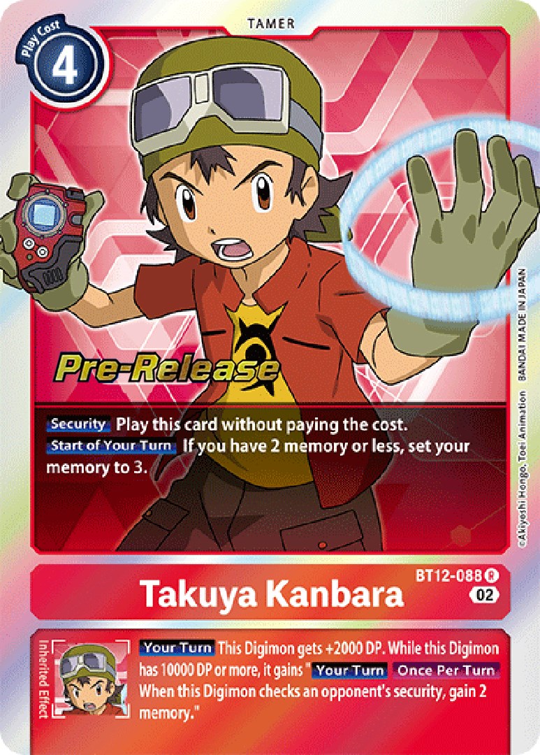 Takuya Kanbara [BT12-088] [Across Time Pre-Release Cards] | Mindsight Gaming