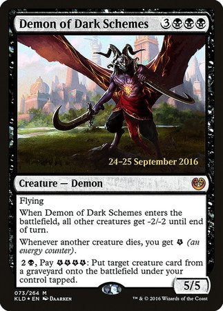 Demon of Dark Schemes [Kaladesh Promos] | Mindsight Gaming