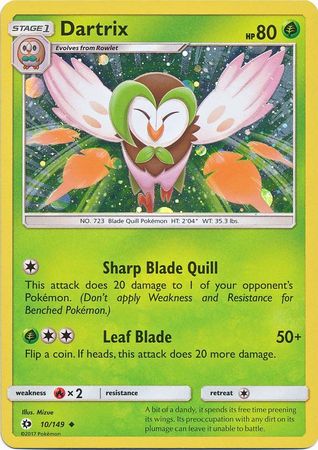 Dartrix (10/149) (Cosmos Holo) [Sun & Moon: Base Set] | Mindsight Gaming