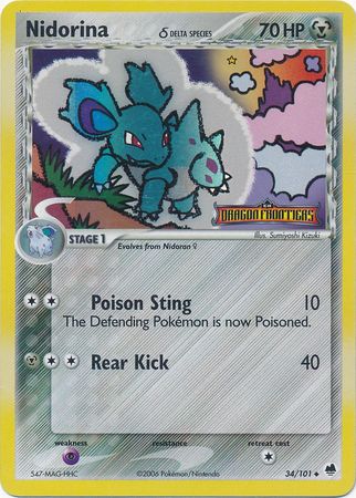 Nidorina (34/101) (Delta Species) (Stamped) [EX: Dragon Frontiers] | Mindsight Gaming