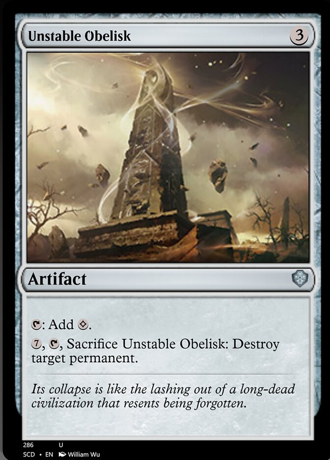 Unstable Obelisk [Starter Commander Decks] | Mindsight Gaming