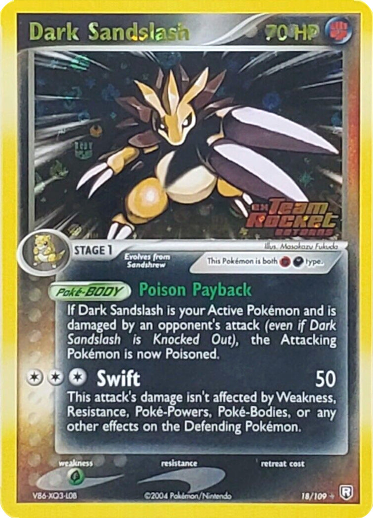 Dark Sandslash (18/109) (Stamped) [EX: Team Rocket Returns] | Mindsight Gaming