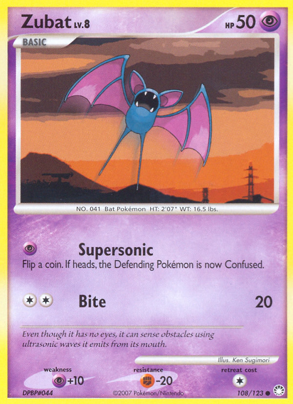 Zubat (108/123) [Diamond & Pearl: Mysterious Treasures] | Mindsight Gaming