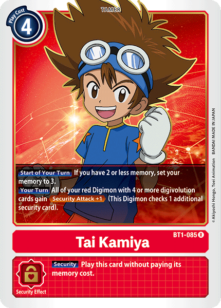 Tai Kamiya [BT1-085] [Release Special Booster Ver.1.0] | Mindsight Gaming