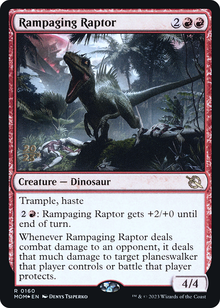 Rampaging Raptor [March of the Machine Prerelease Promos] | Mindsight Gaming