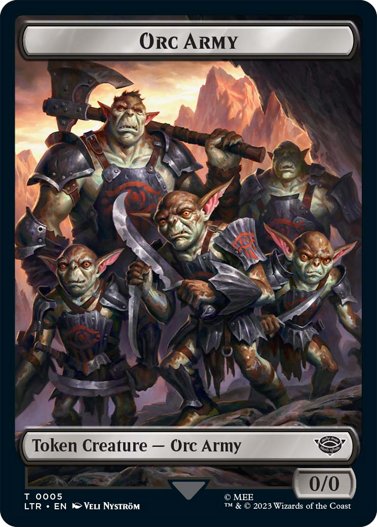 Orc Army (06) // Orc Army (05) Double-Sided Token [The Lord of the Rings: Tales of Middle-Earth Tokens] | Mindsight Gaming