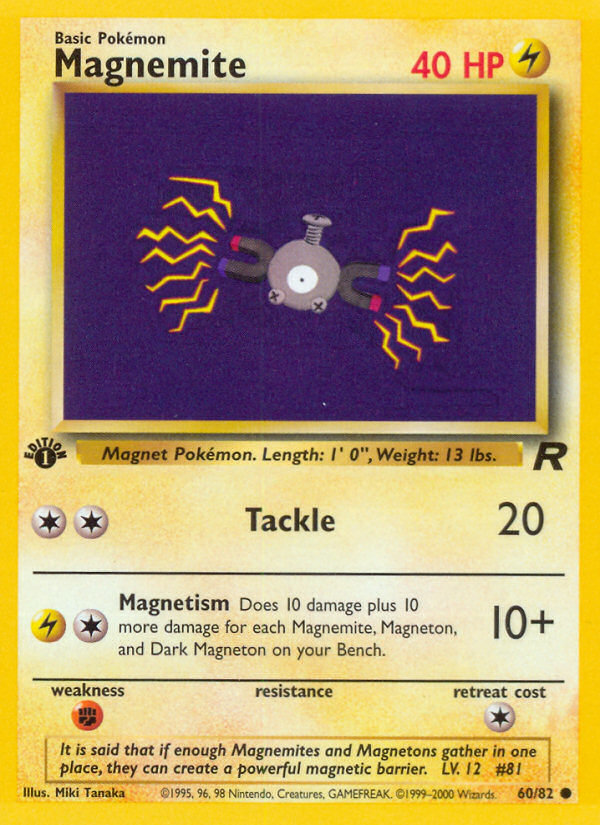 Magnemite (60/82) [Team Rocket 1st Edition] | Mindsight Gaming