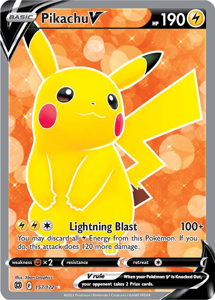 Pikachu V (157/172) [Sword & Shield: Brilliant Stars] | Mindsight Gaming