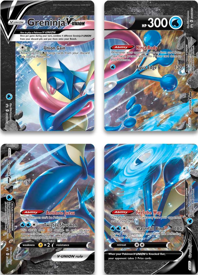 Greninja V-Union (Set of 4) [Sword & Shield: Black Star Promos] | Mindsight Gaming