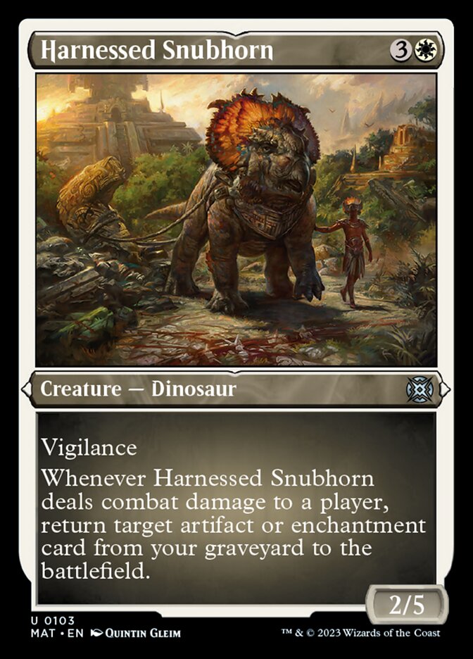 Harnessed Snubhorn (Foil Etched) [March of the Machine: The Aftermath] | Mindsight Gaming