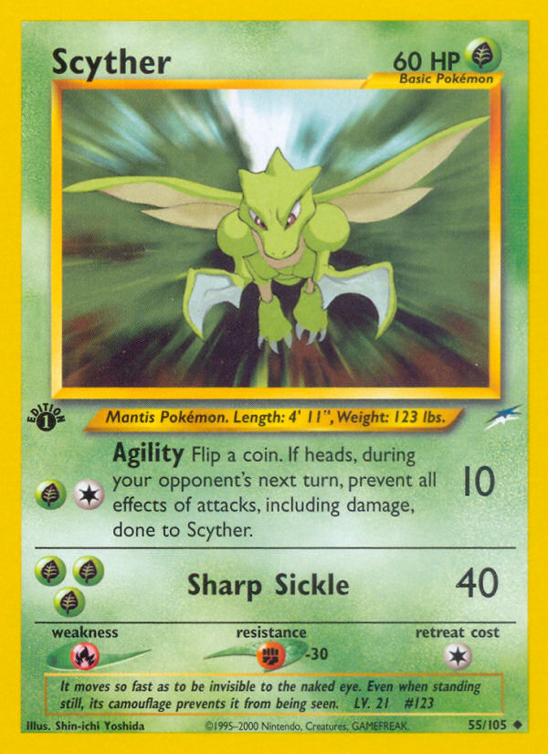 Scyther (55/105) [Neo Destiny 1st Edition] | Mindsight Gaming