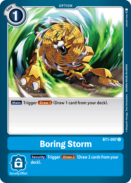 Boring Storm [BT1-097] [Release Special Booster Ver.1.0] | Mindsight Gaming