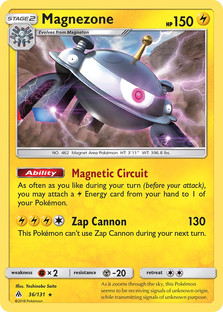 Magnezone (36/131) (Prerelease Kit Exclusive) (Theme Deck Exclusive) [Sun & Moon: Forbidden Light] | Mindsight Gaming