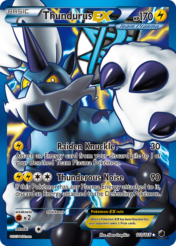 Thundurus EX (110/116) [Black & White: Plasma Freeze] | Mindsight Gaming