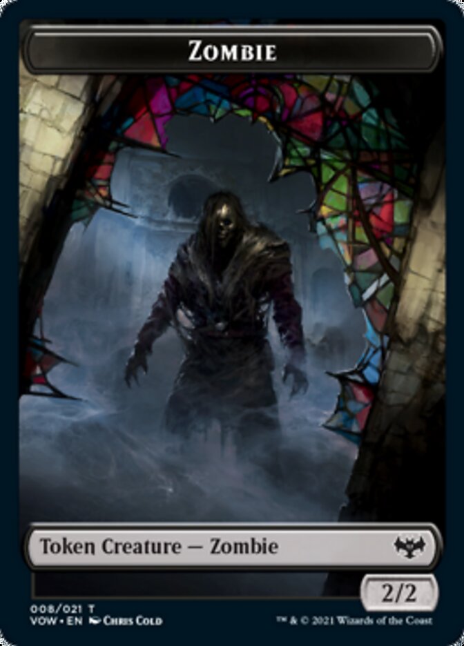 Zombie (008) // Vampire (016) Double-sided Token [Innistrad: Crimson Vow Tokens] | Mindsight Gaming