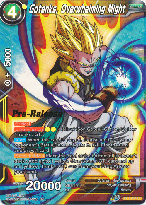 Gotenks, Overwhelming Might (BT10-111) [Rise of the Unison Warrior Prerelease Promos] | Mindsight Gaming