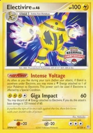 Electivire (3/130) (Regional Championship Promo) [Diamond & Pearl: Base Set] | Mindsight Gaming