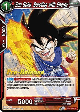 Son Goku, Bursting with Energy (BT10-007) [Rise of the Unison Warrior Prerelease Promos] | Mindsight Gaming