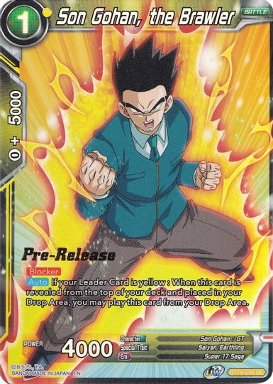 Son Gohan, the Brawler (BT14-098) [Cross Spirits Prerelease Promos] | Mindsight Gaming