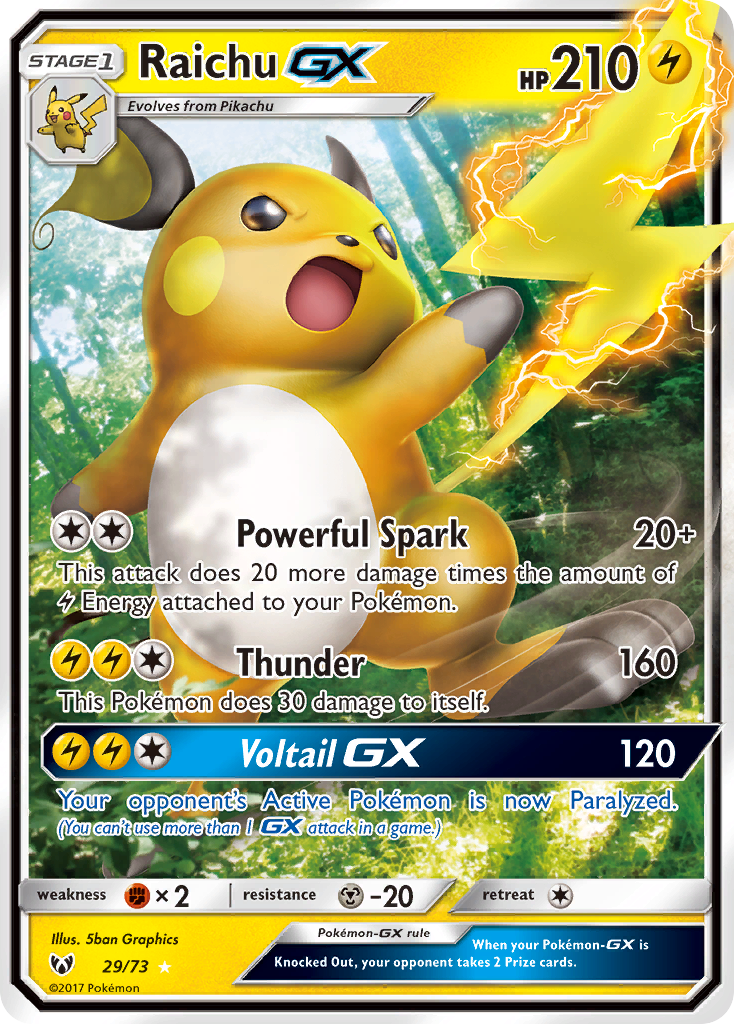 Raichu GX (29/73) [Sun & Moon: Shining Legends] | Mindsight Gaming