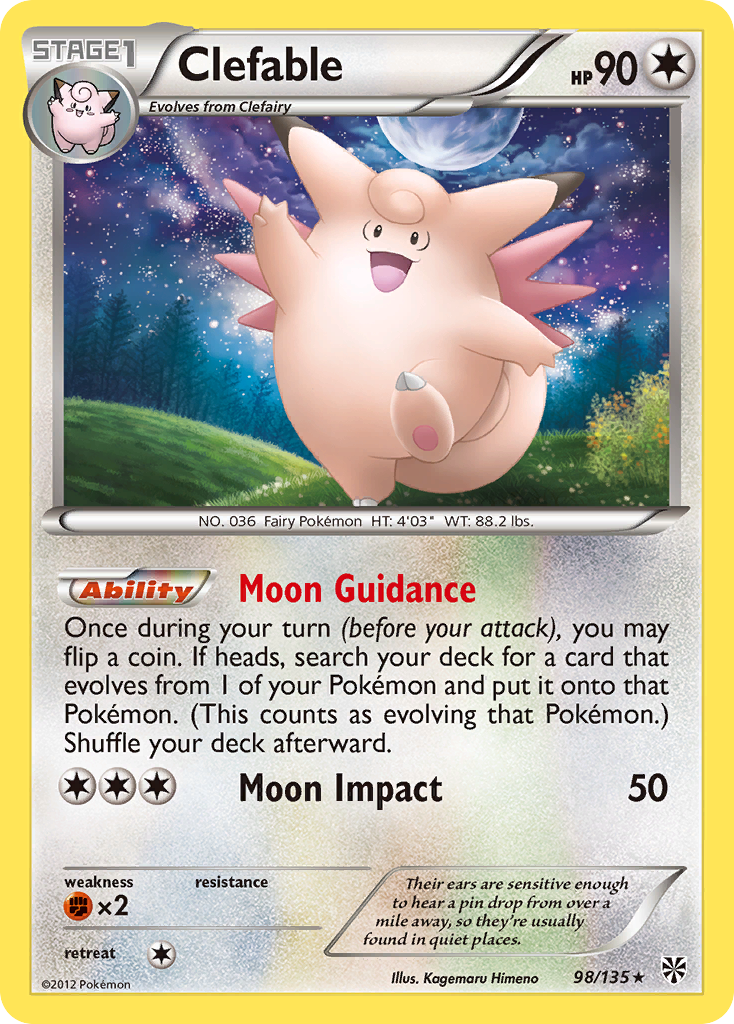 Clefable (98/135) [Black & White: Plasma Storm] | Mindsight Gaming