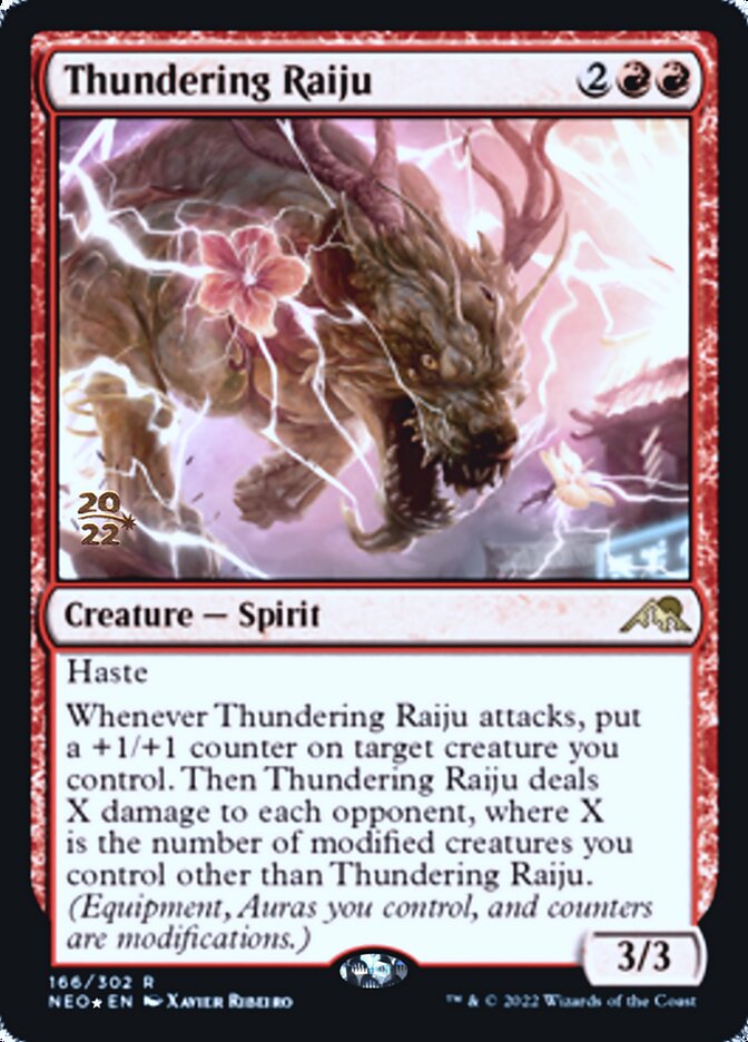 Thundering Raiju [Kamigawa: Neon Dynasty Prerelease Promos] | Mindsight Gaming