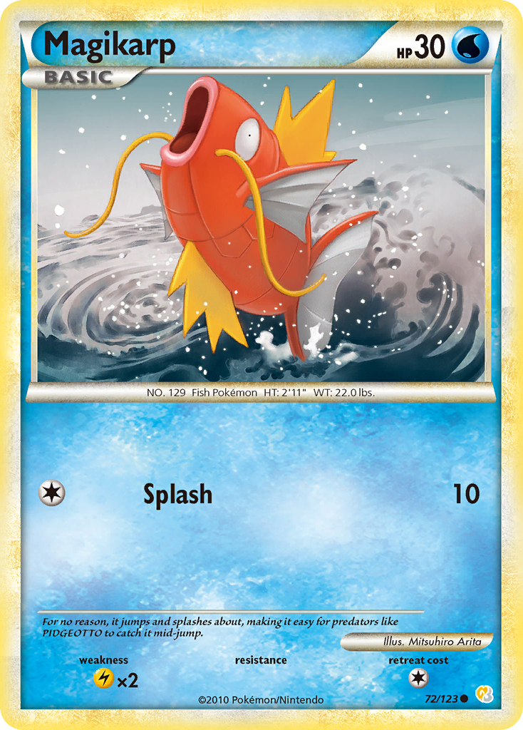 Magikarp (72/123) [HeartGold & SoulSilver: Base Set] | Mindsight Gaming