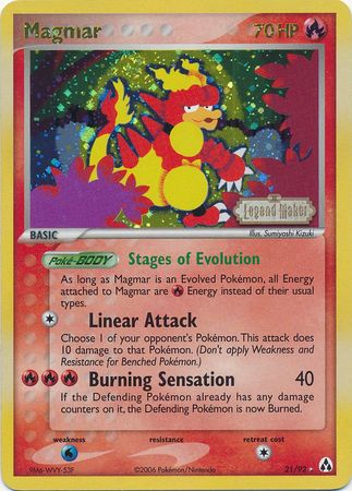 Magmar (21/92) (Stamped) [EX: Legend Maker] | Mindsight Gaming