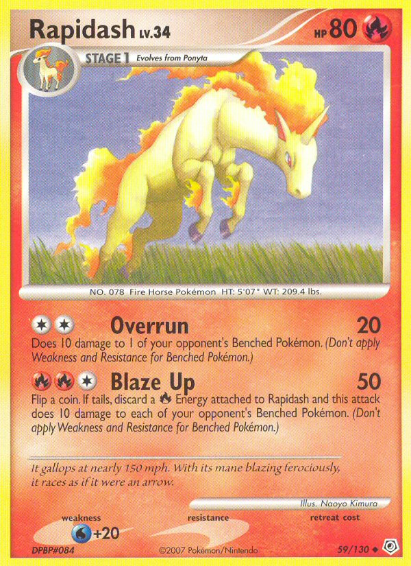 Rapidash (59/130) [Diamond & Pearl: Base Set] | Mindsight Gaming