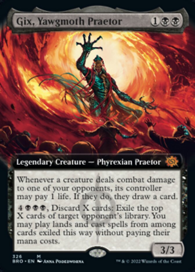 Gix, Yawgmoth Praetor (Extended Art) [The Brothers' War] | Mindsight Gaming