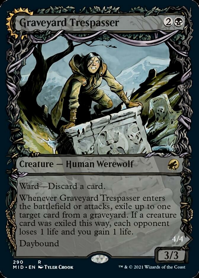 Graveyard Trespasser // Graveyard Glutton (Showcase Equinox) [Innistrad: Midnight Hunt] | Mindsight Gaming