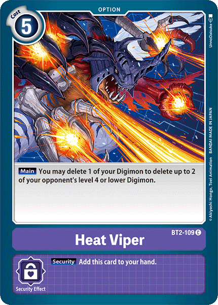 Heat Viper [BT2-109] [Release Special Booster Ver.1.0] | Mindsight Gaming