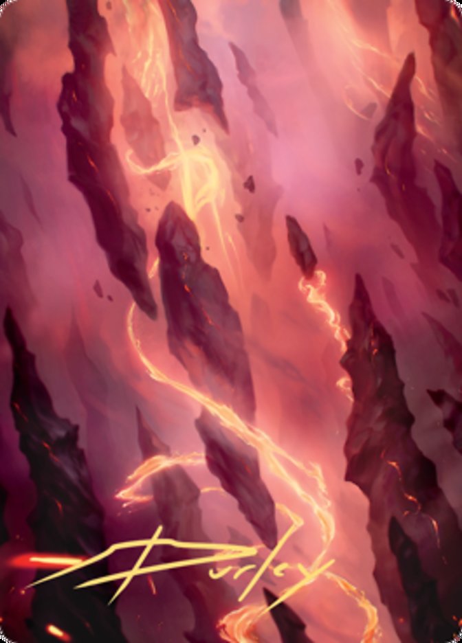 Mountain 1 Art Card (Gold-Stamped Signature) [Zendikar Rising Art Series] | Mindsight Gaming